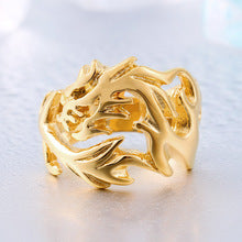 Flame Dragon Silver Ring Men