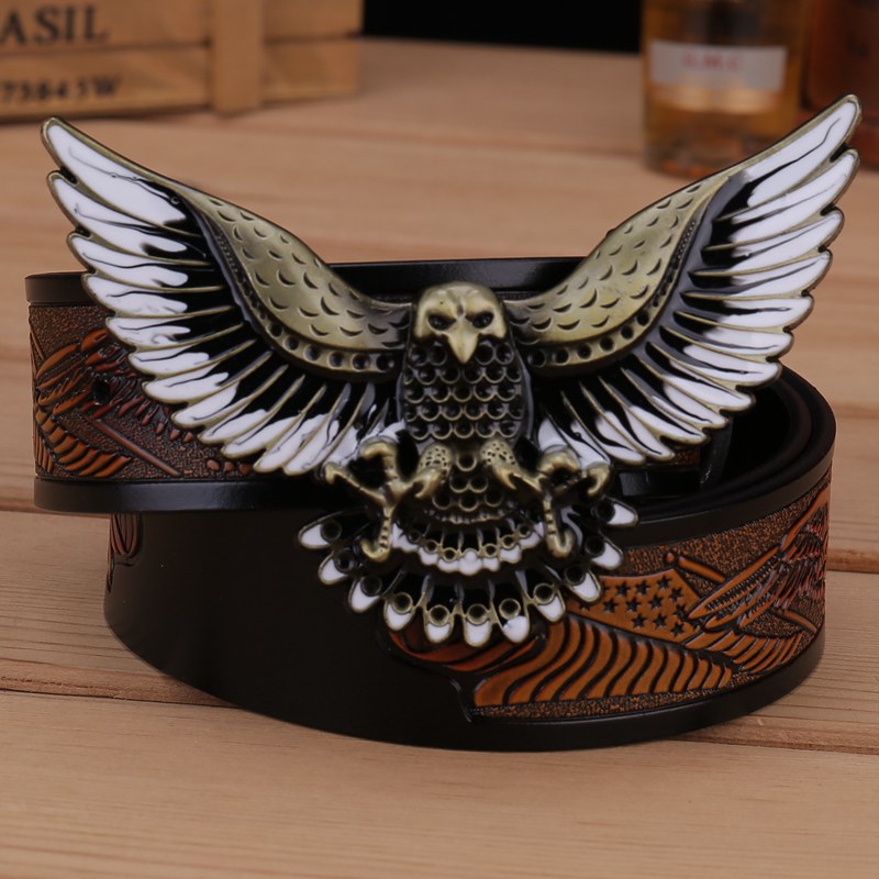 Western Men's Leather Personality Belt