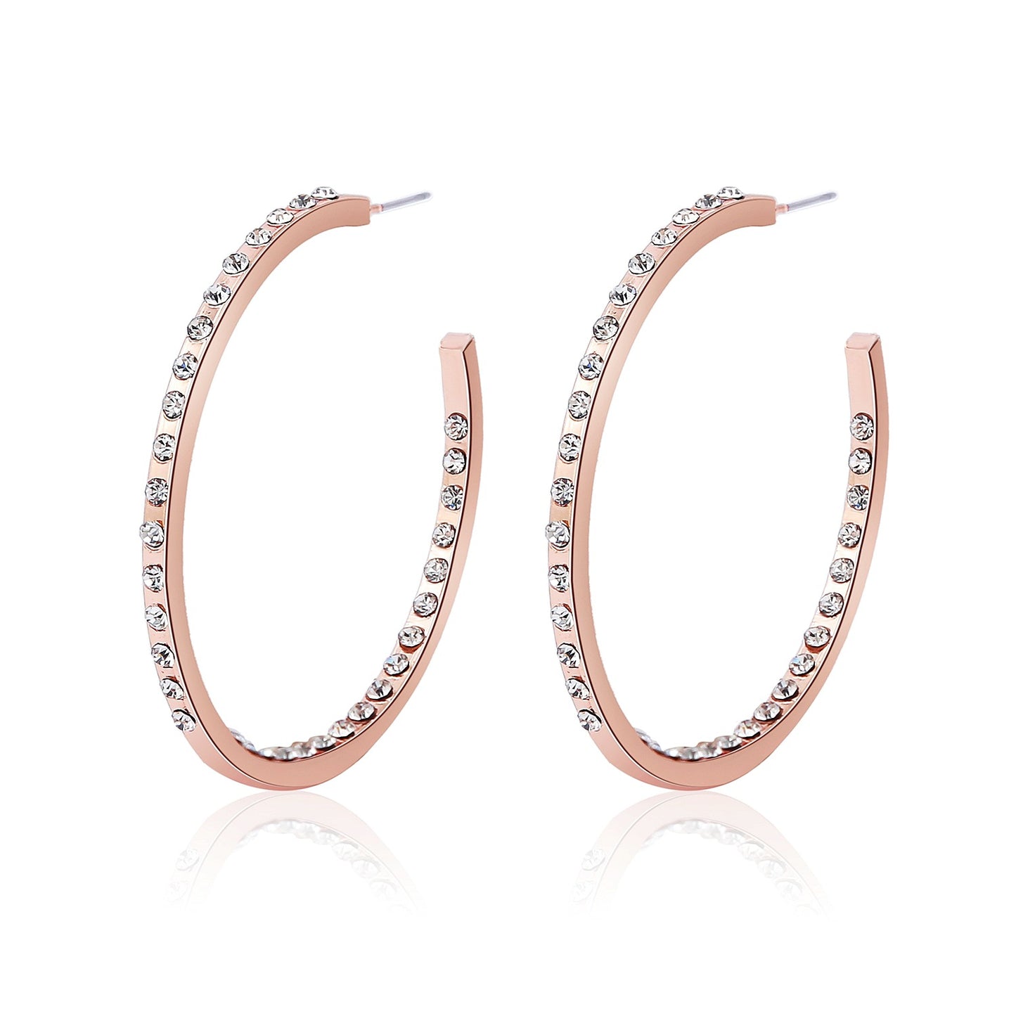 Premium Round Gold-Plated C-Shaped Earrings