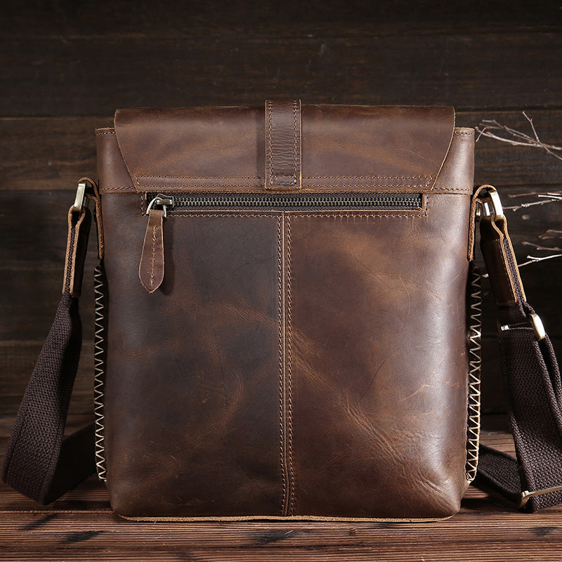 Men's Leather Top Leather Messenger Bag