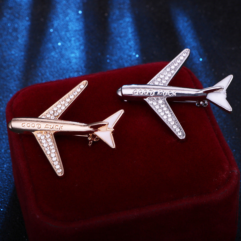 Men's Fashion Simple Geometric Airplane Brooch