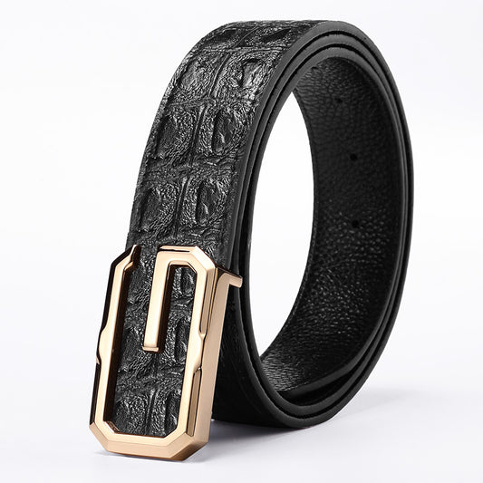 Men's First Layer Cowhide Formal Belt