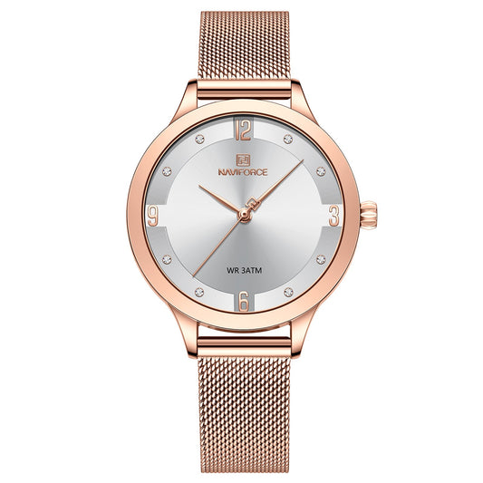 Fashion Quartz Watch with Mesh Band