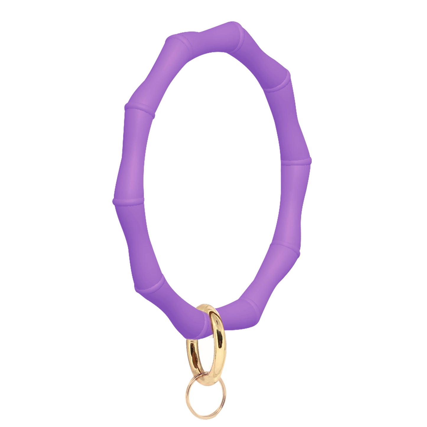 Fashion Design Bamboo Silicone Bracelet Keychain