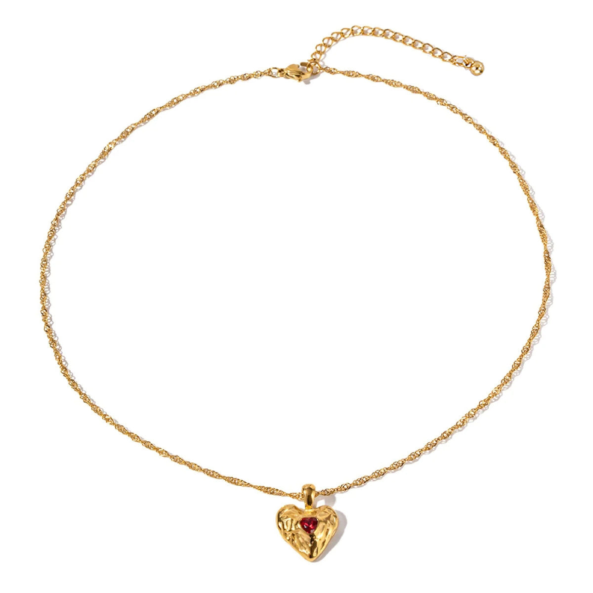 Alloy Heart-Shaped Necklace With Diamond Fashion Ins Style Necklace Love Valentine'S Day