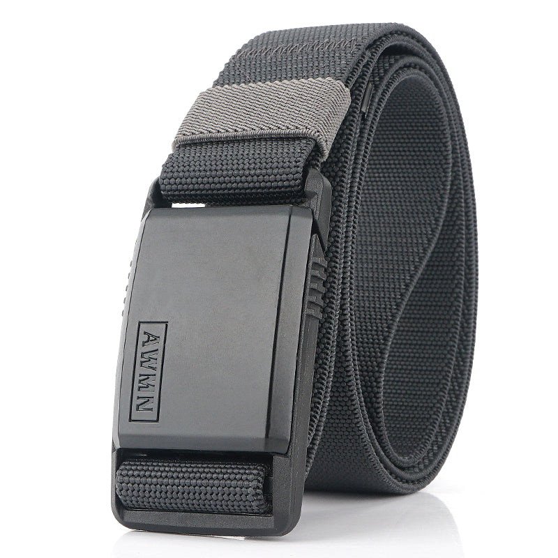 Automatic Buckle Elastic Canvas Belt