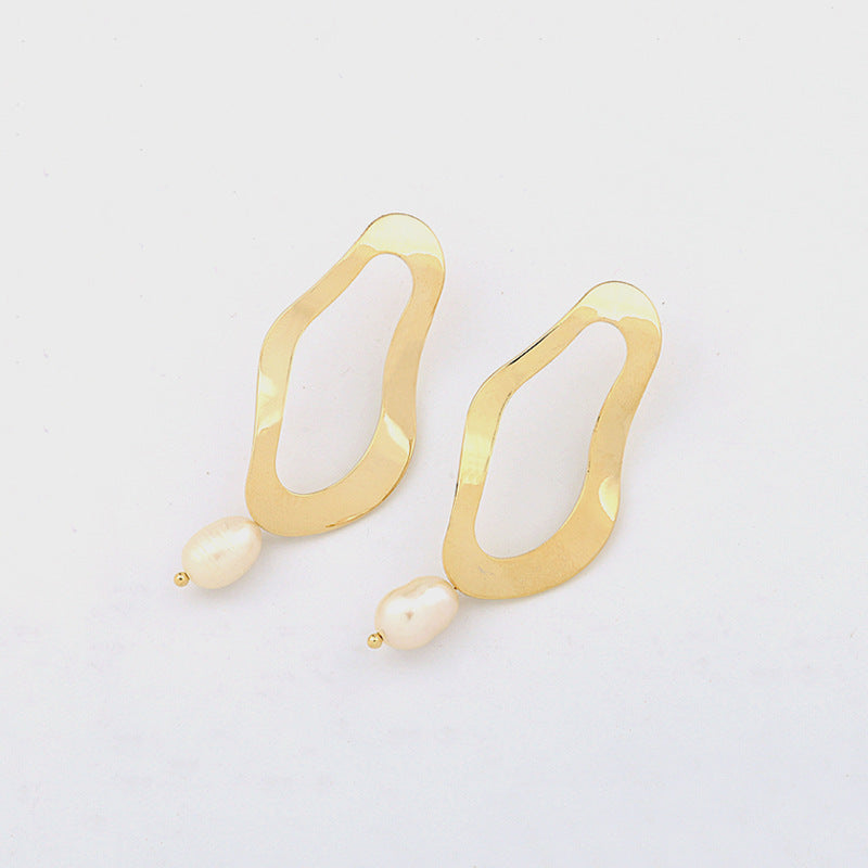 Natural Irregular Freshwater Pearl Earrings