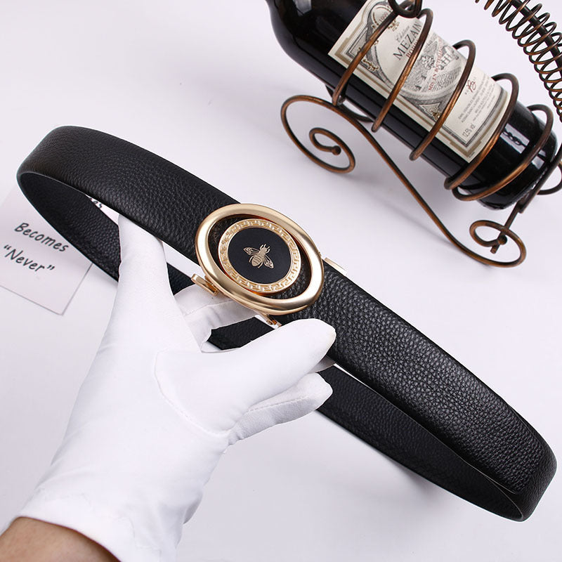 The First Layer Pure Cow Leather Fashion Leisure Belt Men's Fashion