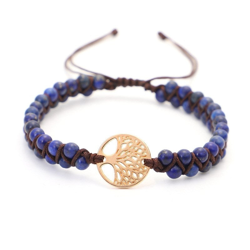 Woven Twine Double Tree Of Life Yoga Bracelet