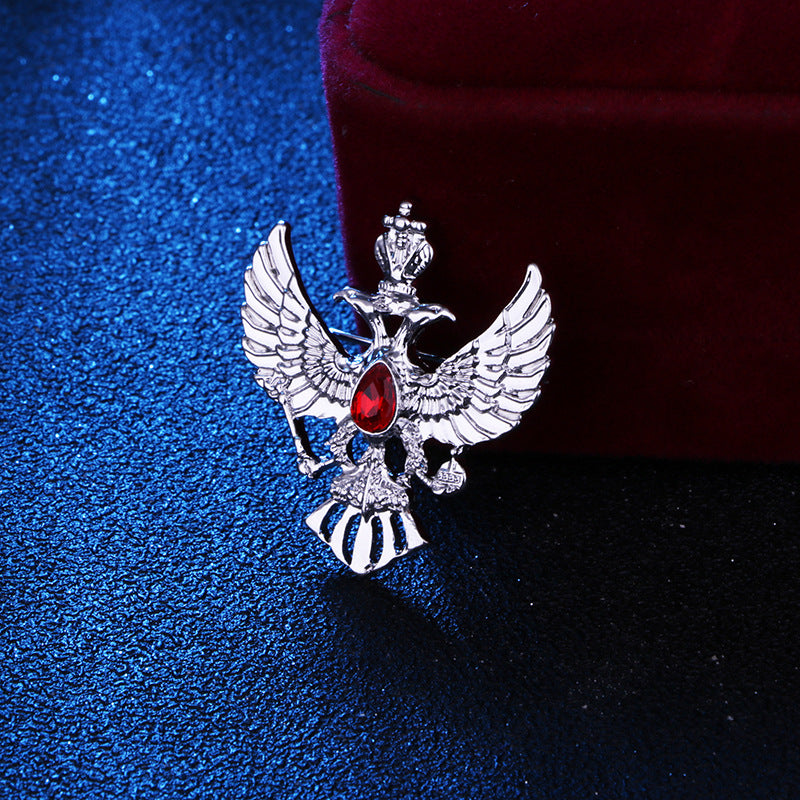 Crown Eagle Brooch Men's Suit Jacket Pin