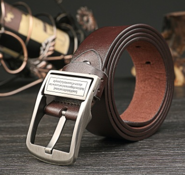 Leather Belt Men's Leather Antique Jeans Belt Fashion Casual Pants Factory Direct One Generation