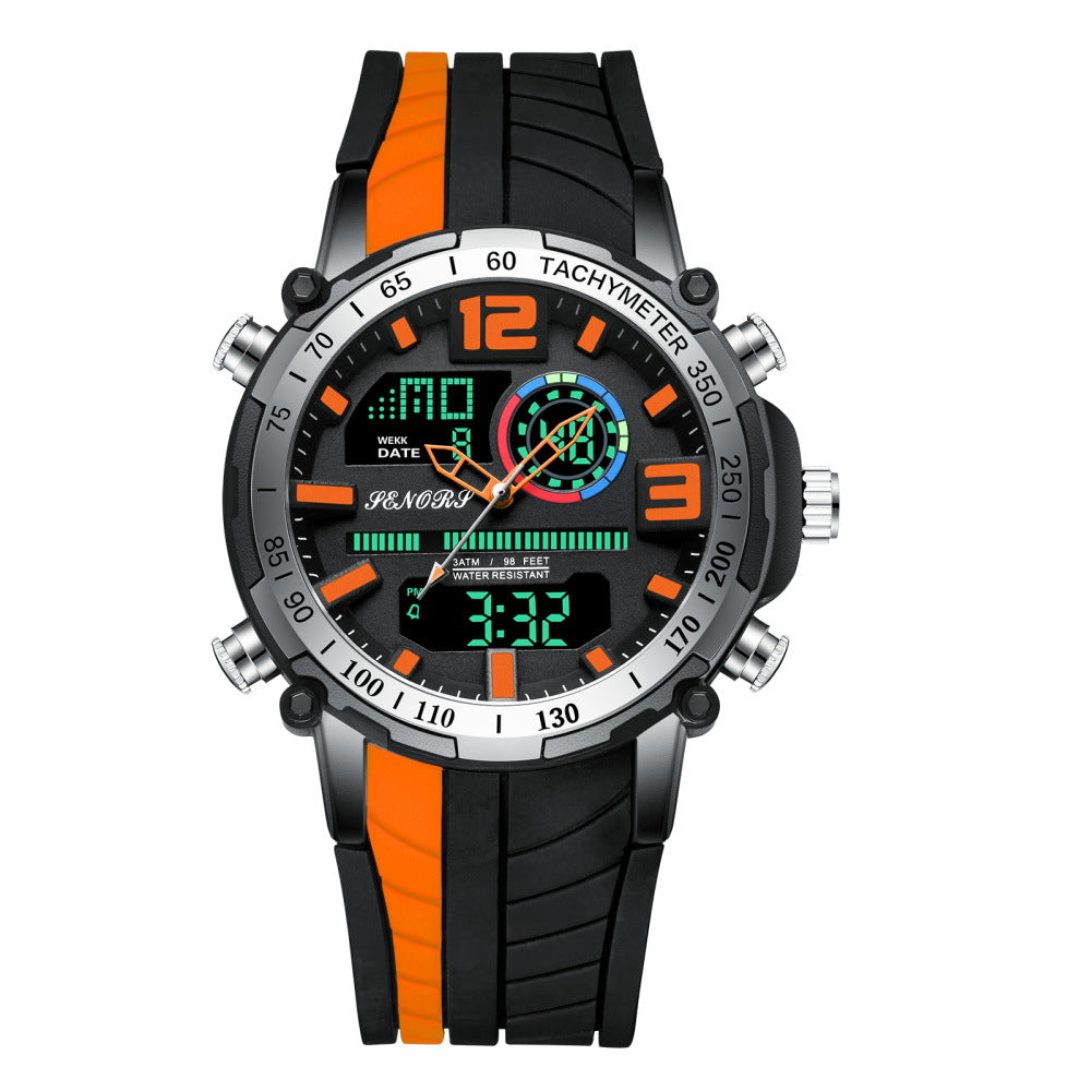 Business Sports Multi-Function Dual Display Men's Watch