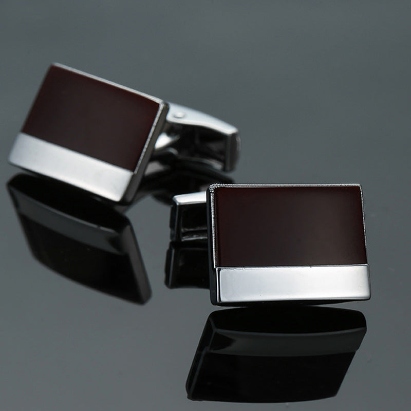 Men's Enamel Craft Vintage Pattern Series Cube Cufflinks