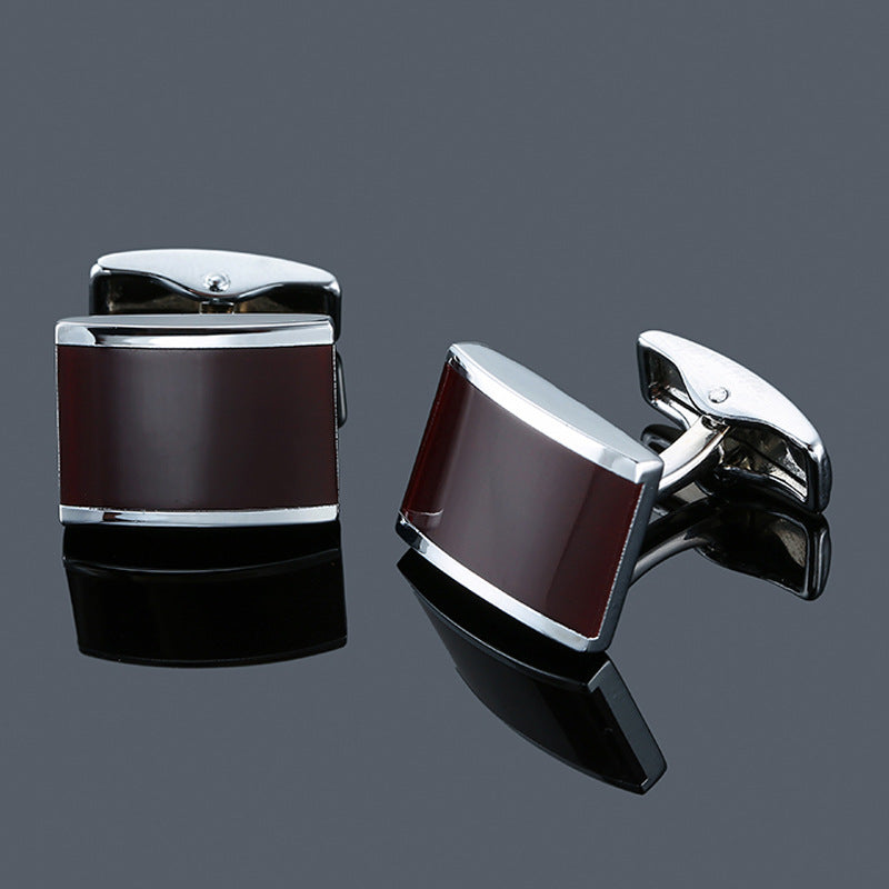 Men's Enamel Craft Vintage Pattern Series Cube Cufflinks