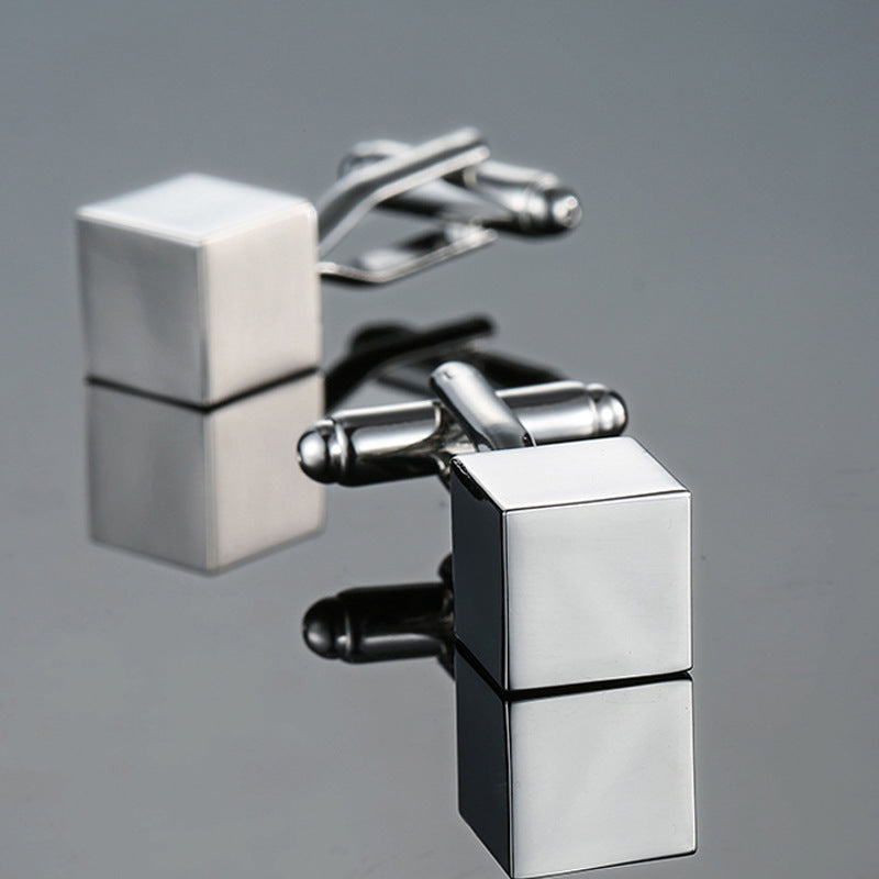 Men's Enamel Craft Vintage Pattern Series Cube Cufflinks