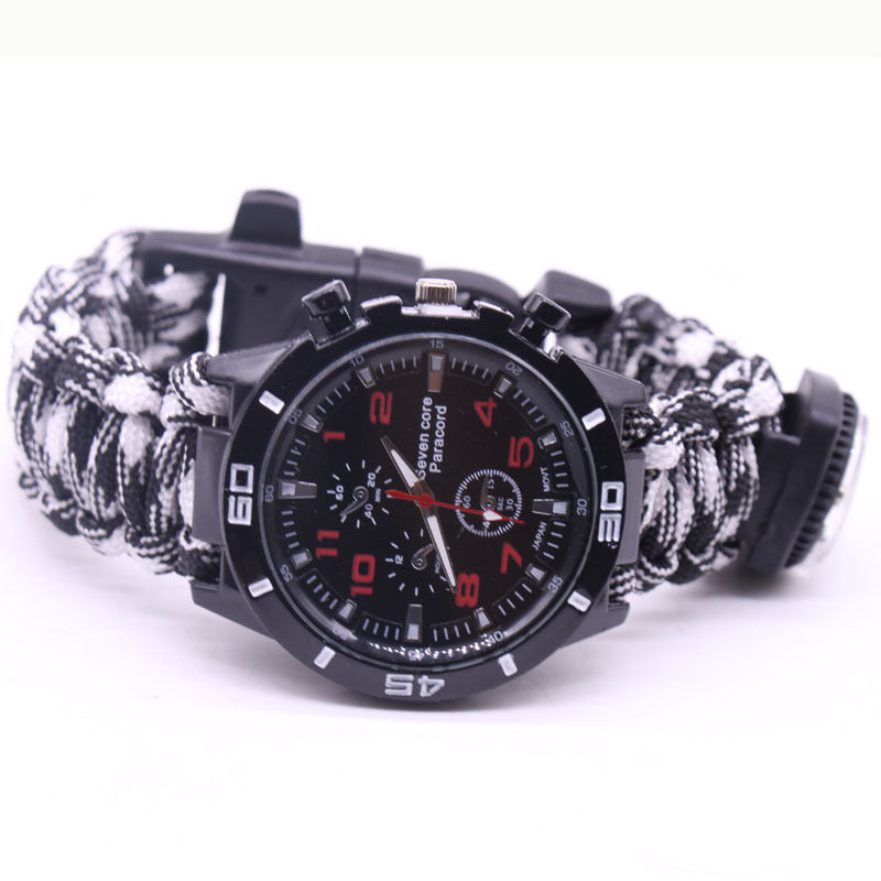 Parachute Cord Braided Survival Firestone Compass Watch