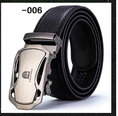 Two-Layer Leather Belt Business Men's Smooth Automatic Buckle Leather Belt