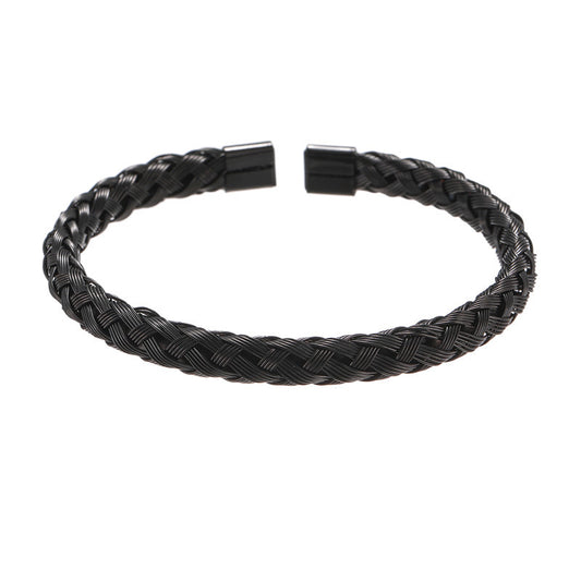 Men’S Twisted Braided Steel Wire Bracelet