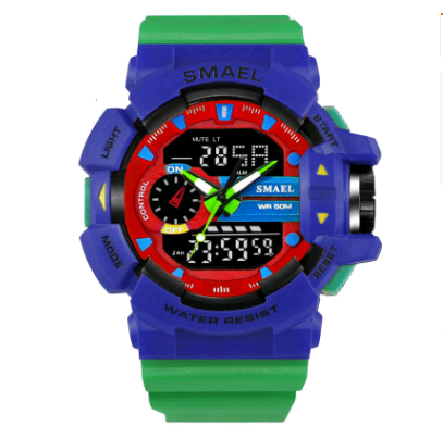 Fashion Sports Waterproof Double Display Men's Watch Multi-Function LED Electronic Watch