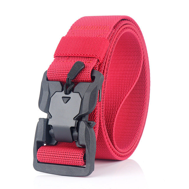 Outdoor Tactical Nylon Magnetic Buckle Elastic Belt Braided Belt Neutral Belt Safety Rope