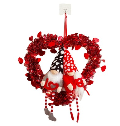 Valentine'S Day Ornament Gift Faceless Doll Garland Valentine'S Day Atmosphere Garland