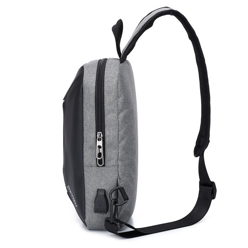 Men's Rechargeable Messenger Shoulder Bag Anti-Theft Business Casual Anti-Splashing