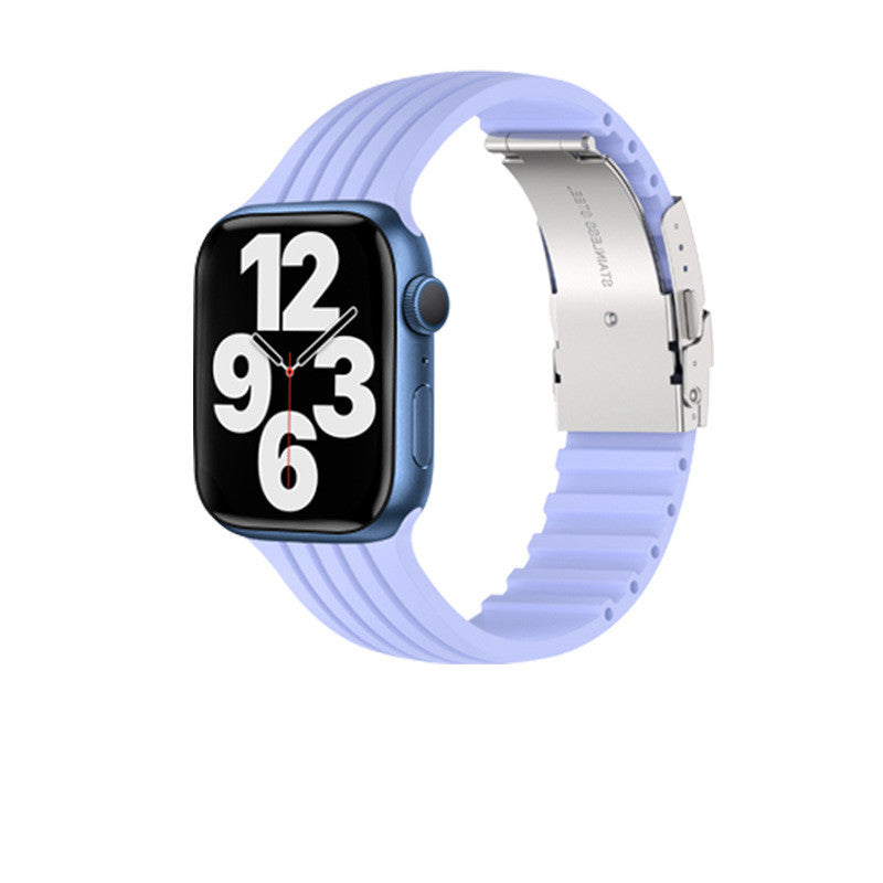 Silicone Stripe Apple Watch Strap For Men and Women