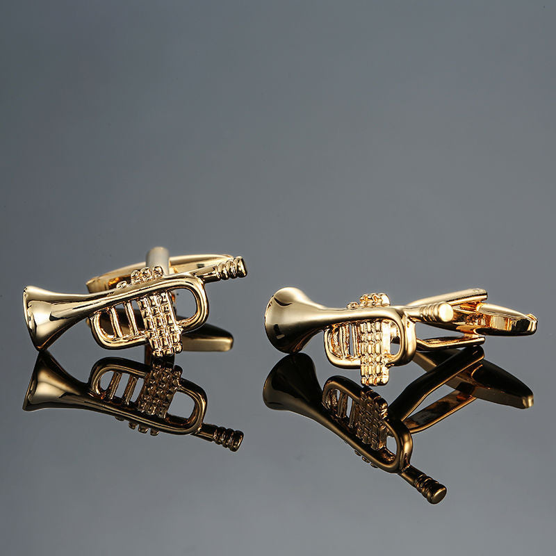 Brass Music Series Musical Instrument Note Cufflinks