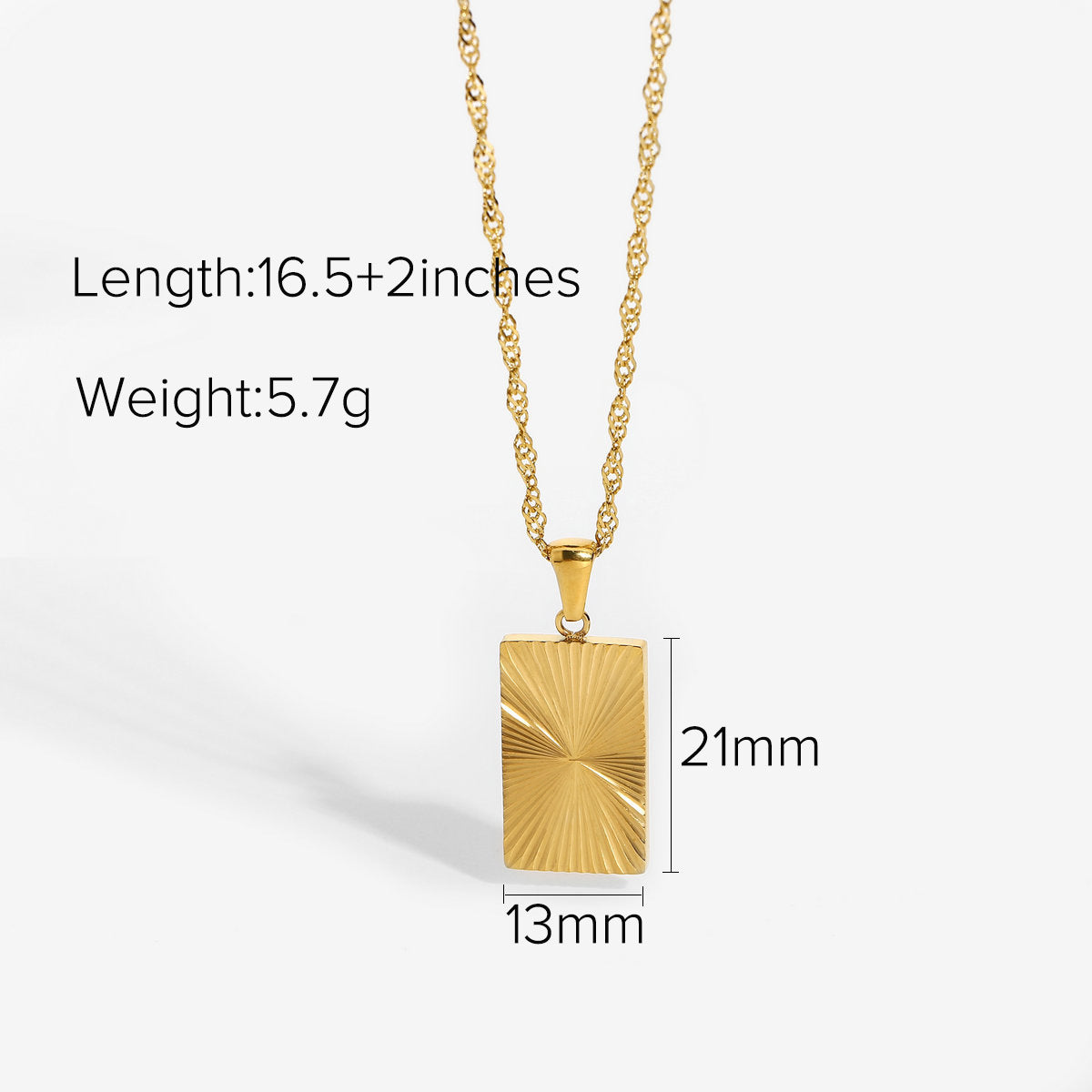 18K Stainless Steel Pendant Necklace