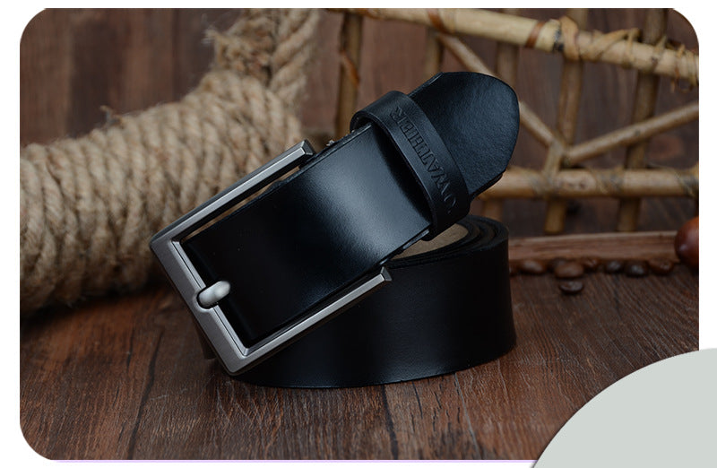 Casual Leather Wild Leather Belt Fashion Business Men's Pin Buckle Belt Cf001