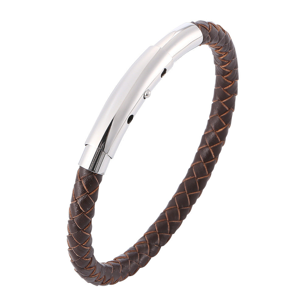 Classic Jewelry Hand-Woven Leather Bracelet Adjustable Retro Bracelet Simple