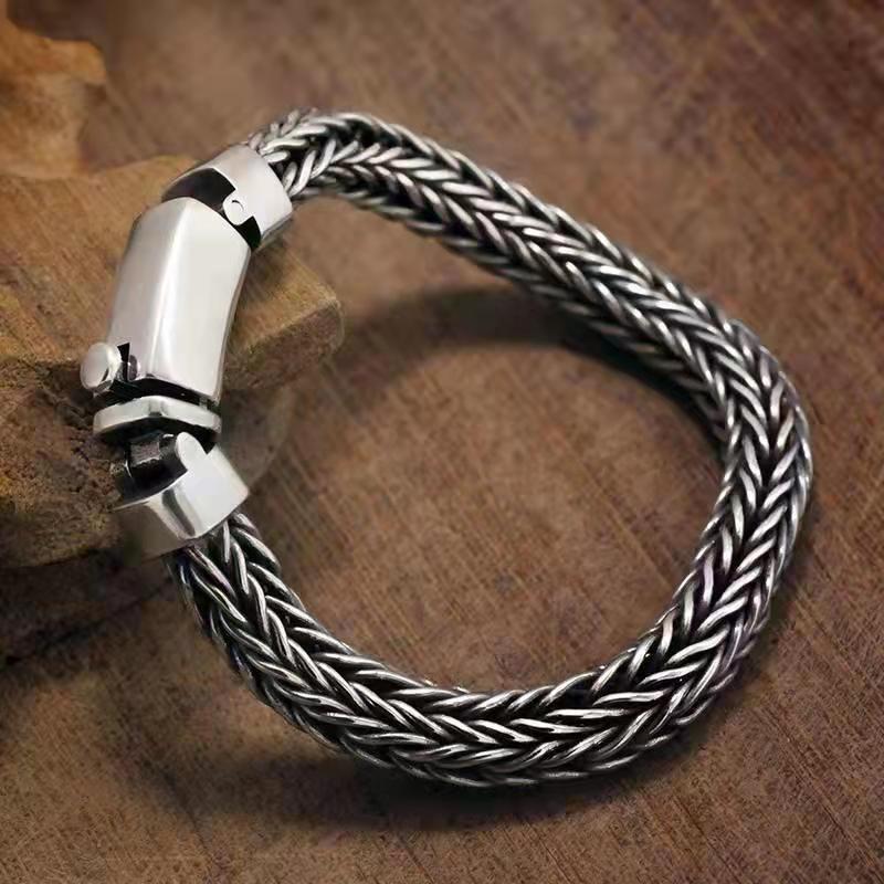 Hand-Woven Hemp Rope Bracelet Men Domineering Personality