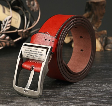 Leather Belt Men's Leather Antique Jeans Belt Fashion Casual Pants Factory Direct One Generation