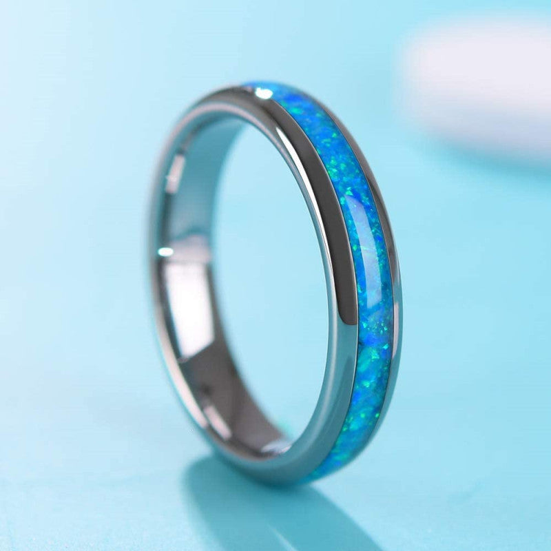 Women's Fashion Arc Edge Blue Sticker Ring