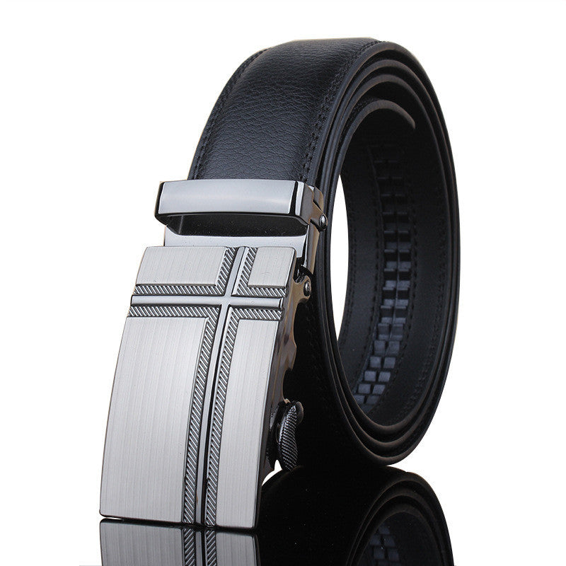 Men's Automatic Buckle Casual Leather Belt