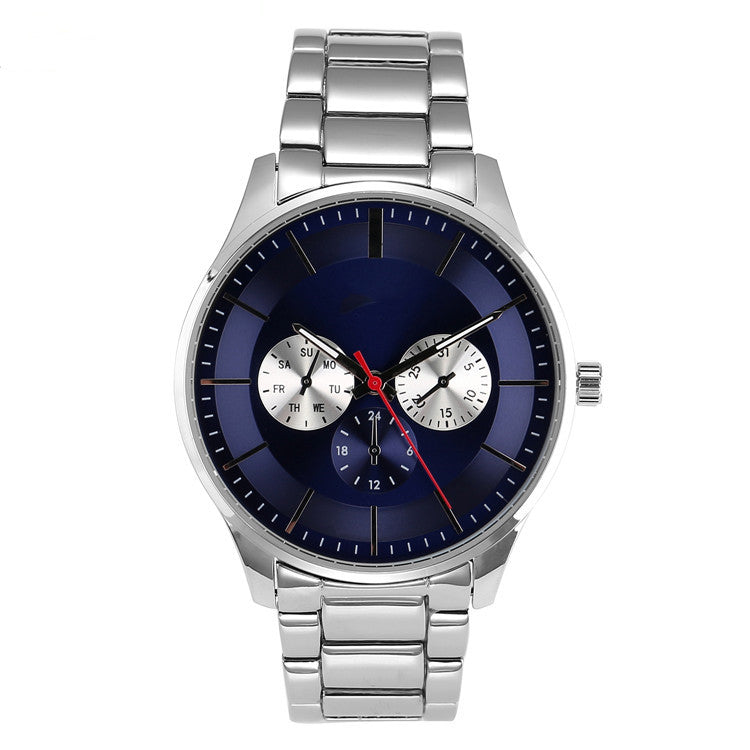 Fashion Three Eyes False Six Hands Quartz Watch