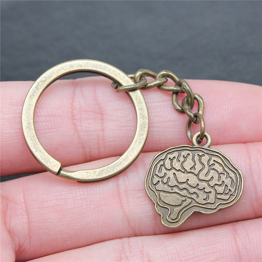 European And American Fashionable Hot Key Ring Human Brain Pendant