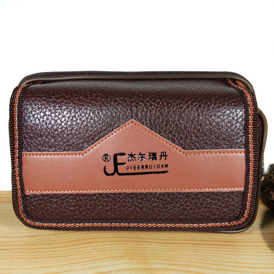 Imitation Leather Double Pull Phone Pockets Middle-Aged And Elderly Wear Belt 6.0 Inch Screen