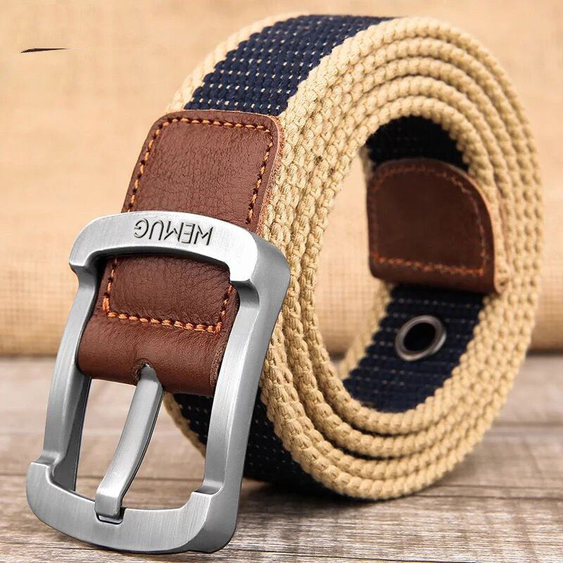 Casual Outdoor Men's Ladies Pin Buckle Canvas Belt