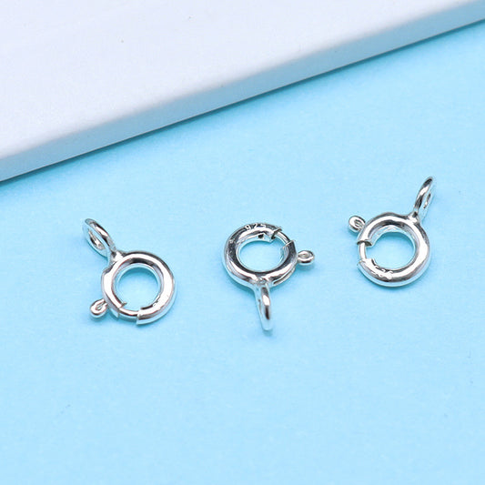 Sterling Silver Question Mark Buckle With Closed Ring Spring Fastener Material Accessories