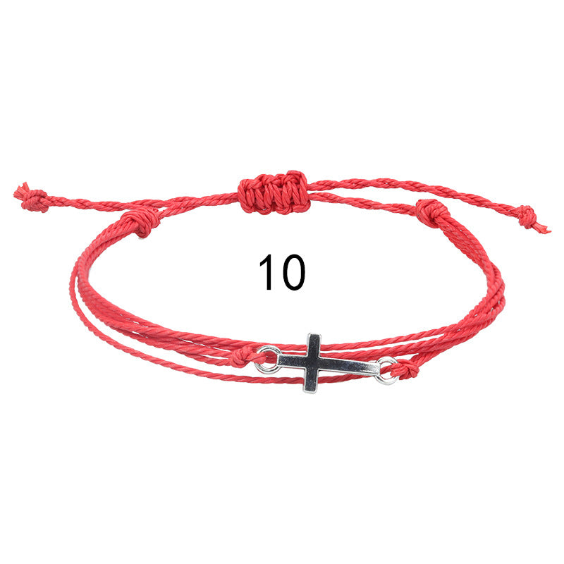 Men's and Women's Fashion Waterproof Wax Line Woven Bracelet