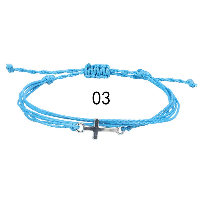 Men's and Women's Fashion Waterproof Wax Line Woven Bracelet