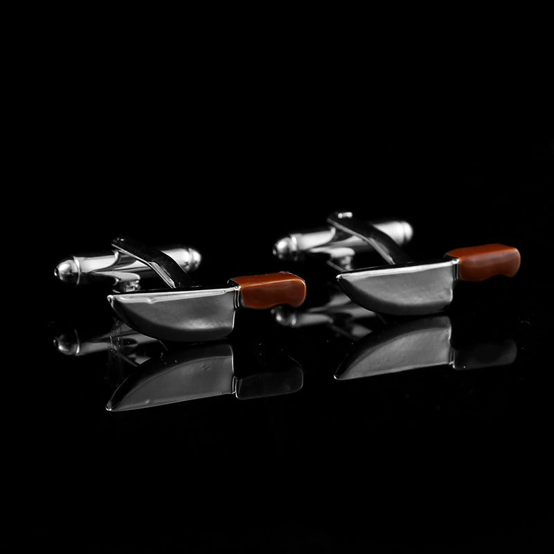 Titanium Steel Hollow Football Cufflink