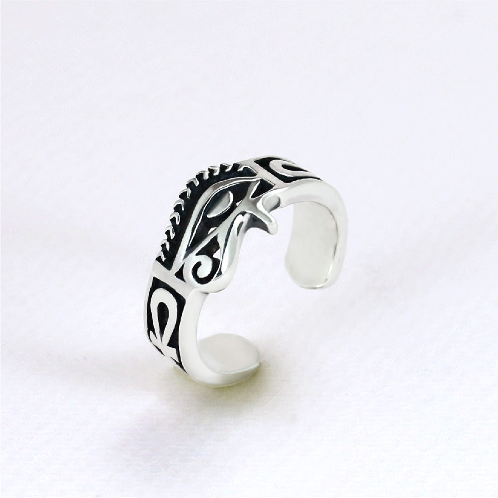 Men's Ring God Trendy Men's Silver Single Personalized