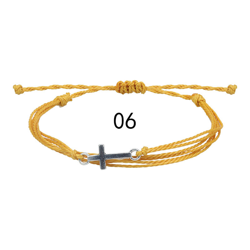 Men's and Women's Fashion Waterproof Wax Line Woven Bracelet