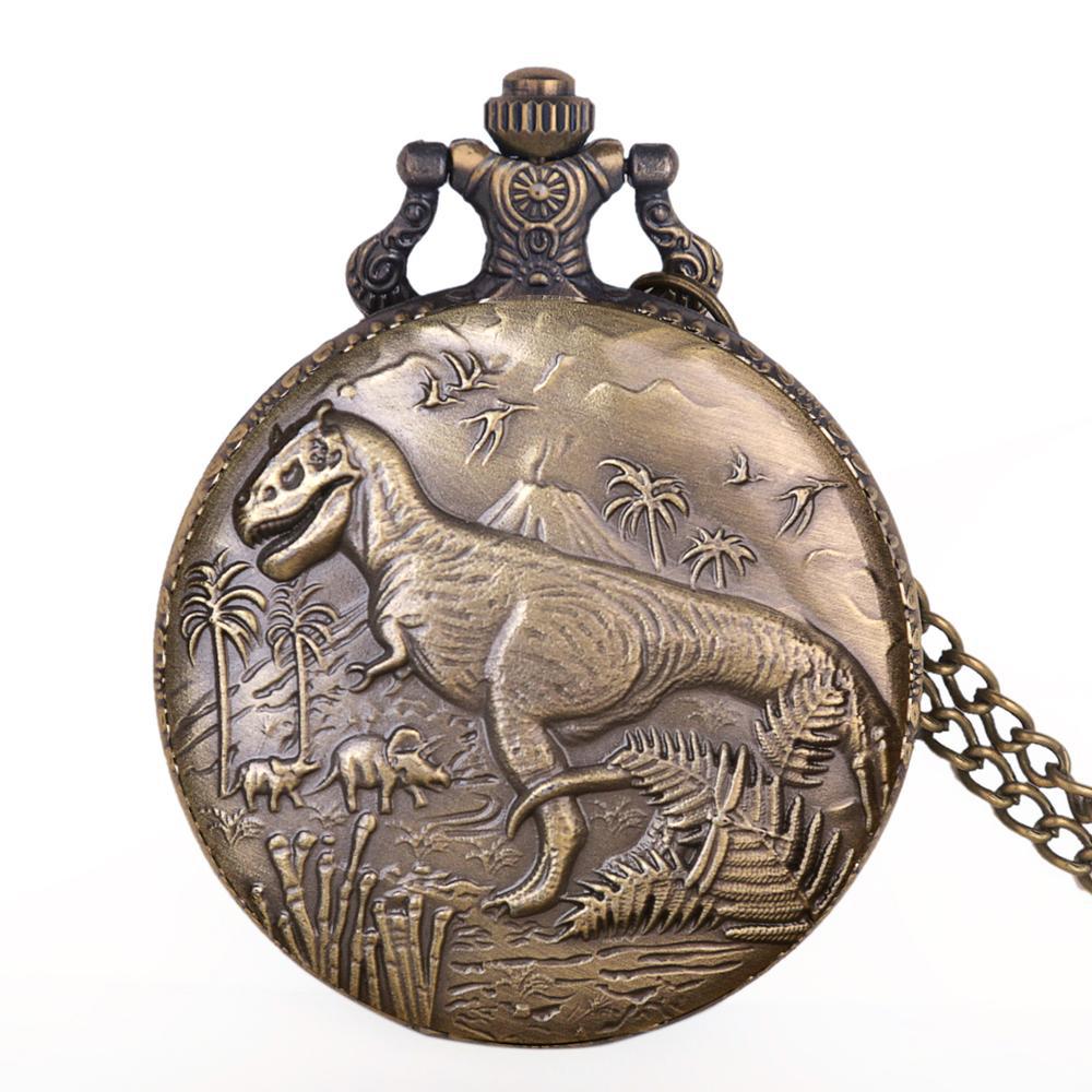 Animal Dinosaur Necklace Pocket Watch Souvenir