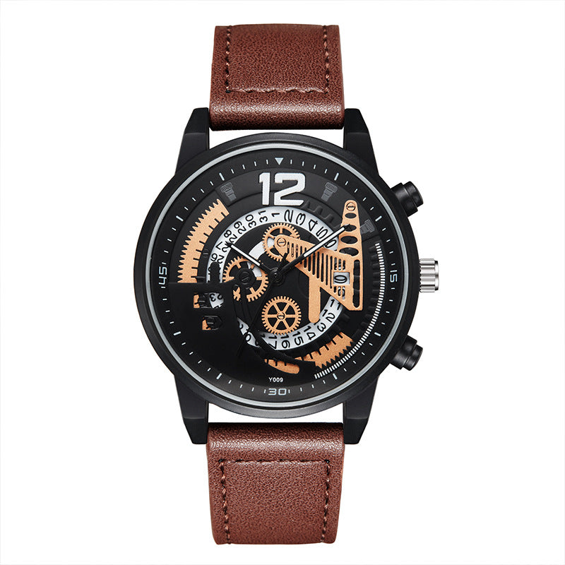 Fashion Hollowed-Out Calendar Mechanical Watch