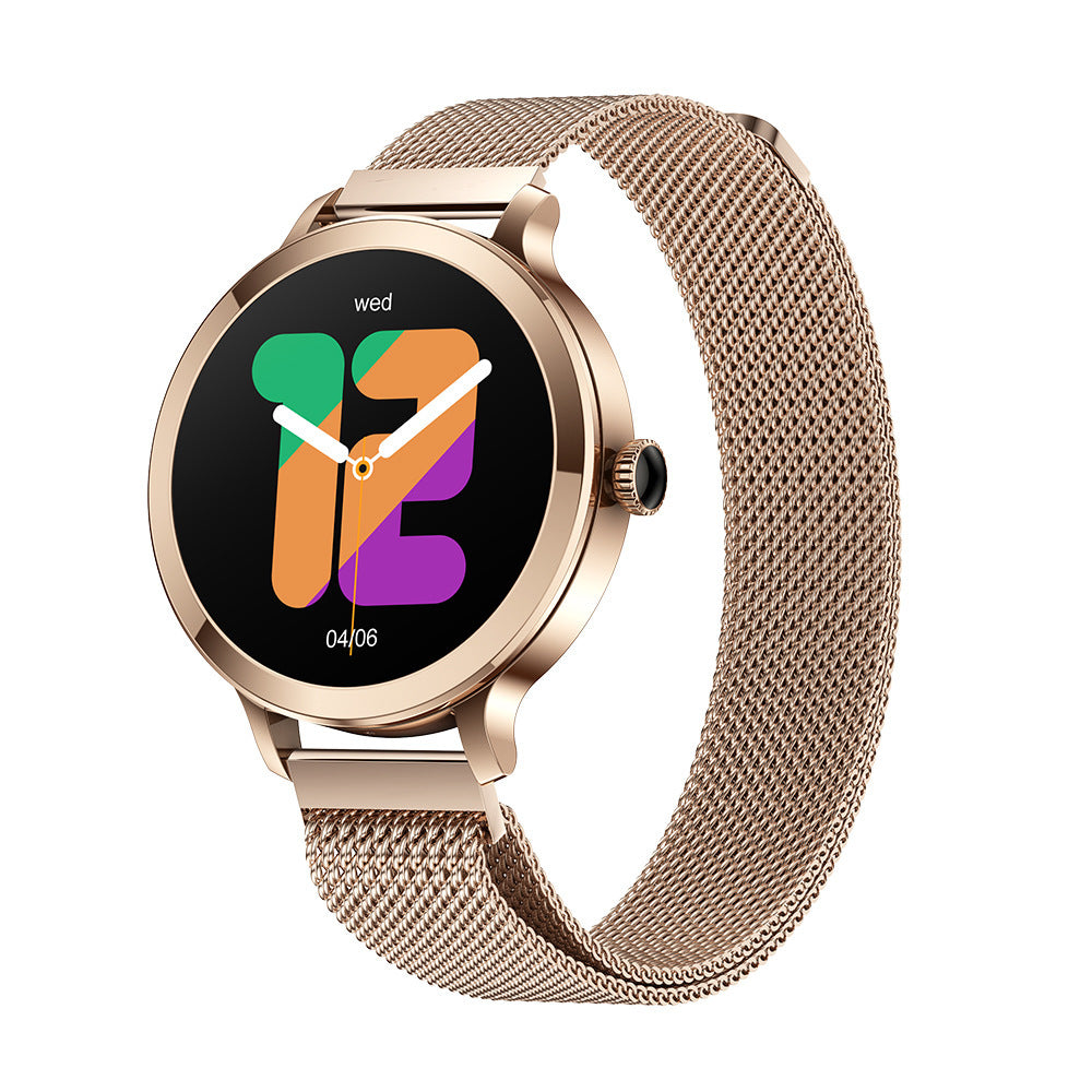 Women's Amoled Smart Bluetooth Calling Blood Pressure Heart Rate Watch