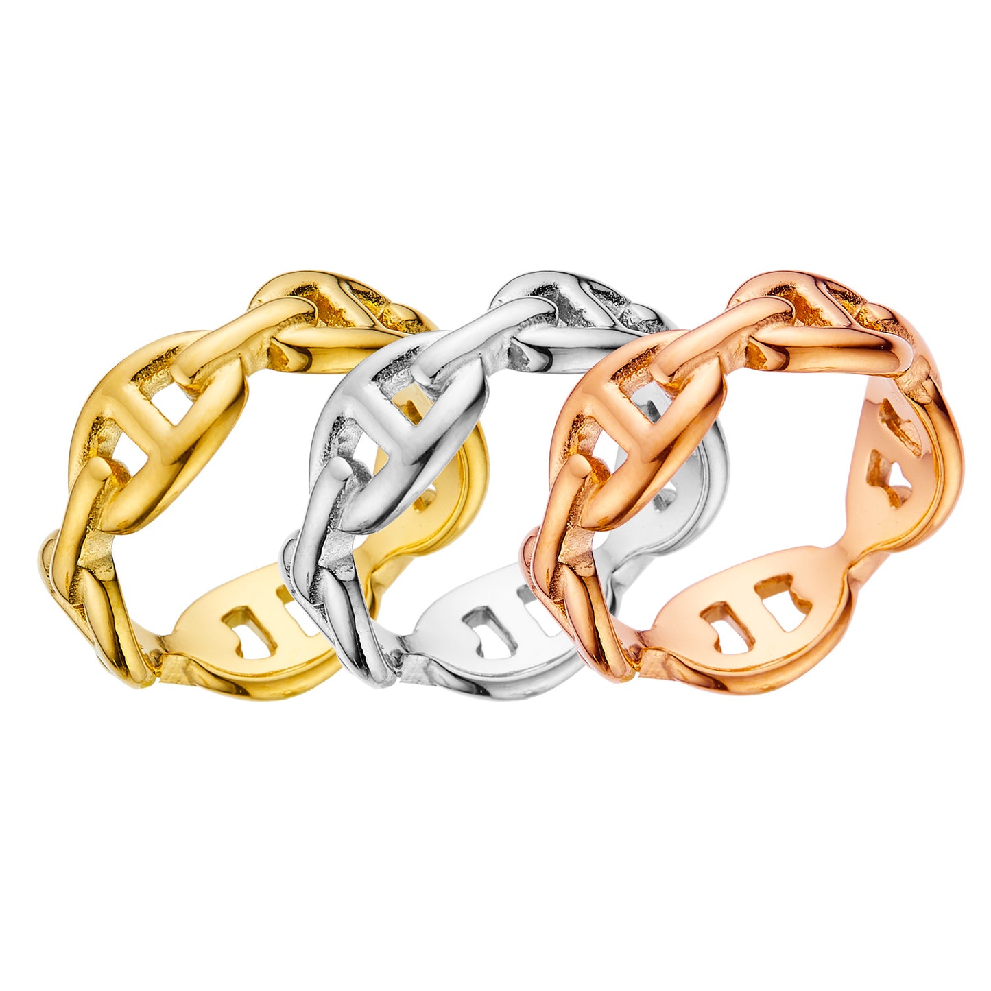 European And American Personalized Chain Ring Non-Fading Titanium Steel Ring