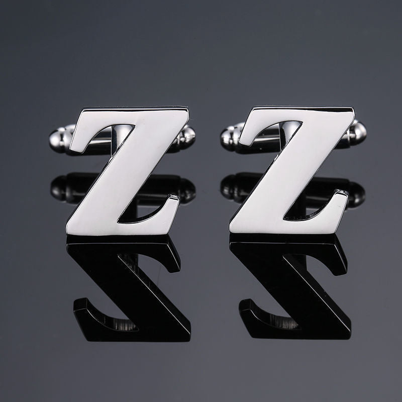 Men's French English Letter Cufflinks